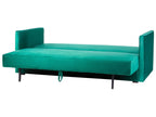 Sofa Bed EKSJO Velvet Emerald Green with Storage 3 Seater