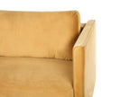 Sofa Bed EKSJO Velvet Mustard with Storage 3 Seater