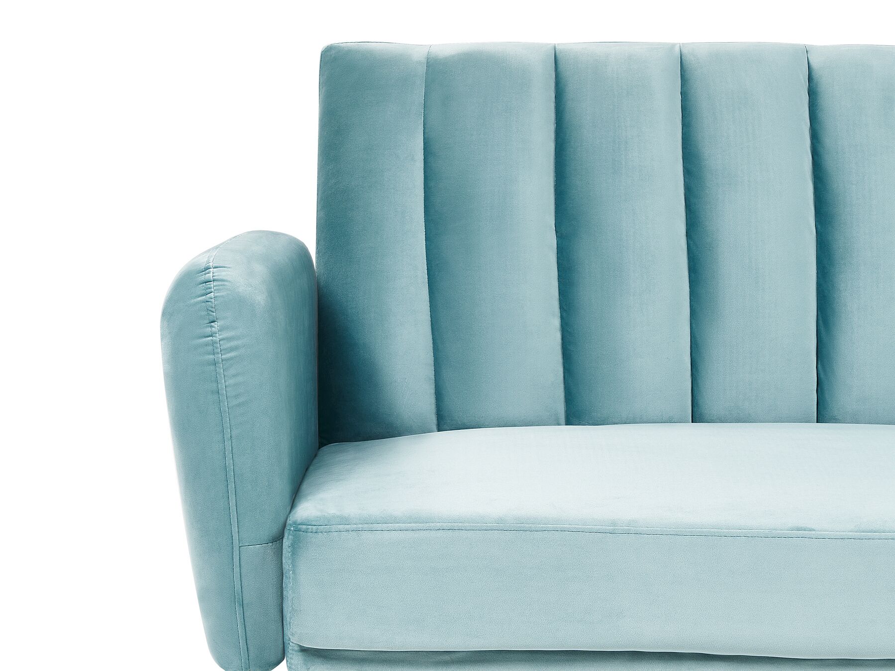 Sofa Bed VIMMERBY Velvet Light Blue 3 Seater