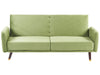 Sofa Bed Velvet Olive Green 3 Seater