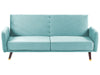 Sofa Bed Velvet Light Blue 3 Seater