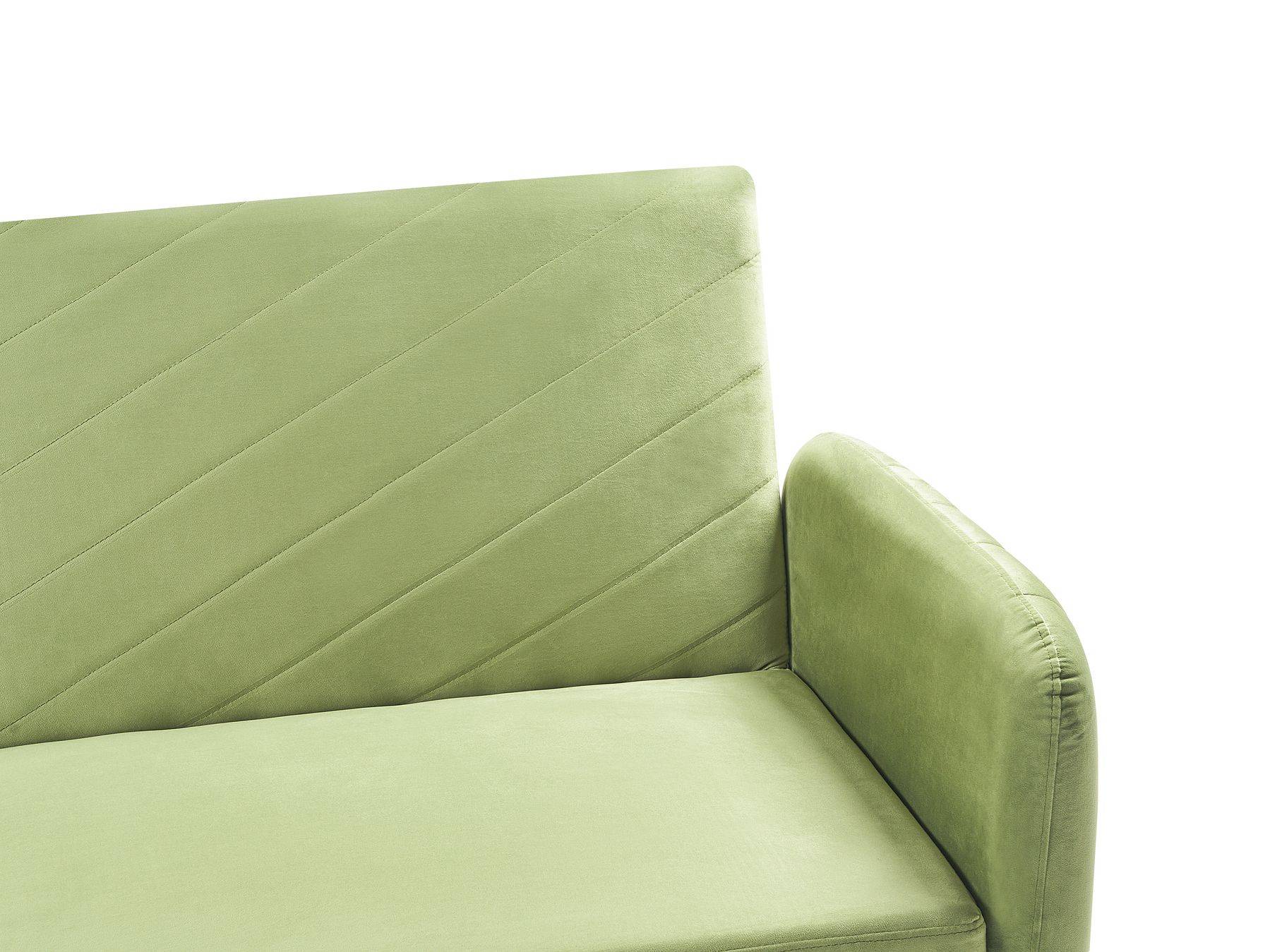 Sofa Bed SENJA Velvet Olive Green 3 Seater
