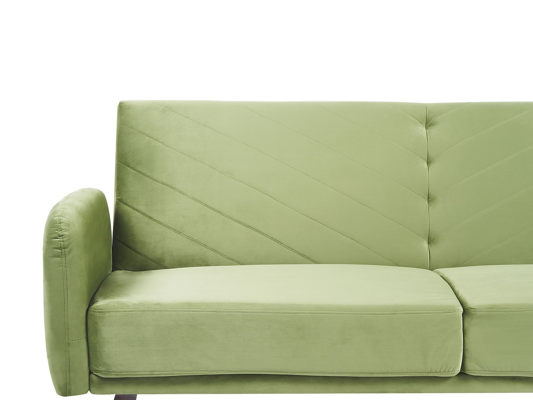 Sofa Bed SENJA Velvet Olive Green 3 Seater