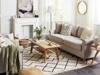 3 Seater Velvet Sofa Beige RONNEBY