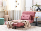 Single Sofa Bed VESTFOLD Velvet Pink