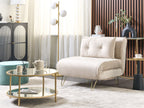Single Sofa Bed VESTFOLD Velvet Beige