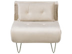 Single Sofa Bed VESTFOLD Velvet Beige
