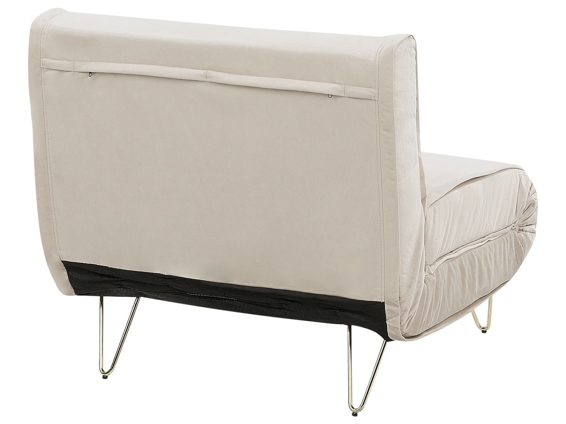 Single Sofa Bed VESTFOLD Velvet Beige