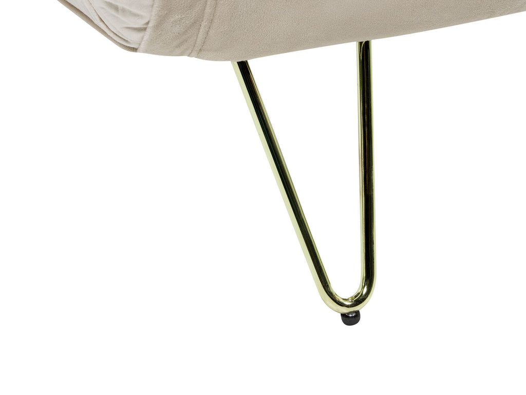 Single Sofa Bed VESTFOLD Velvet Beige