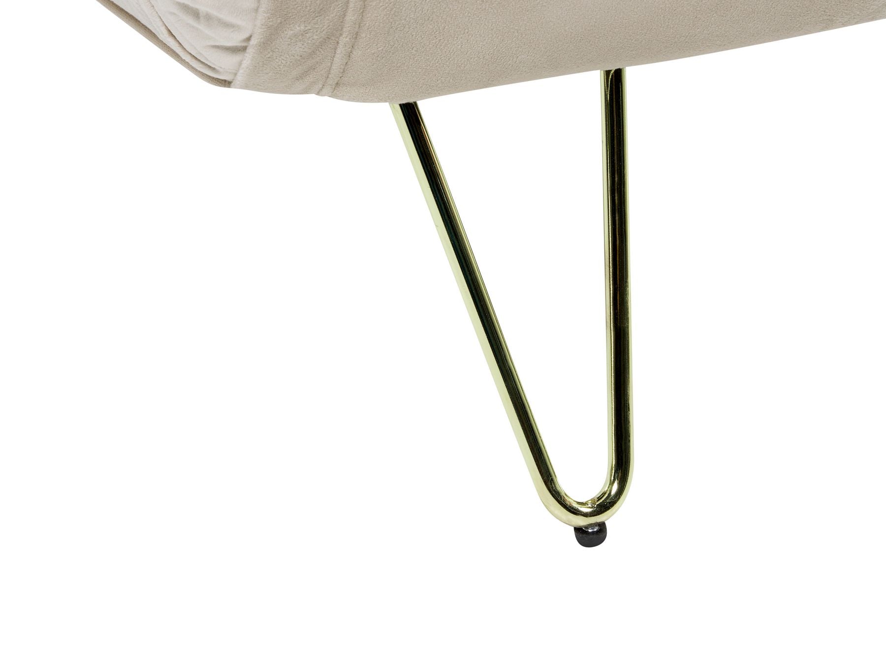 Single Sofa Bed VESTFOLD Velvet Beige