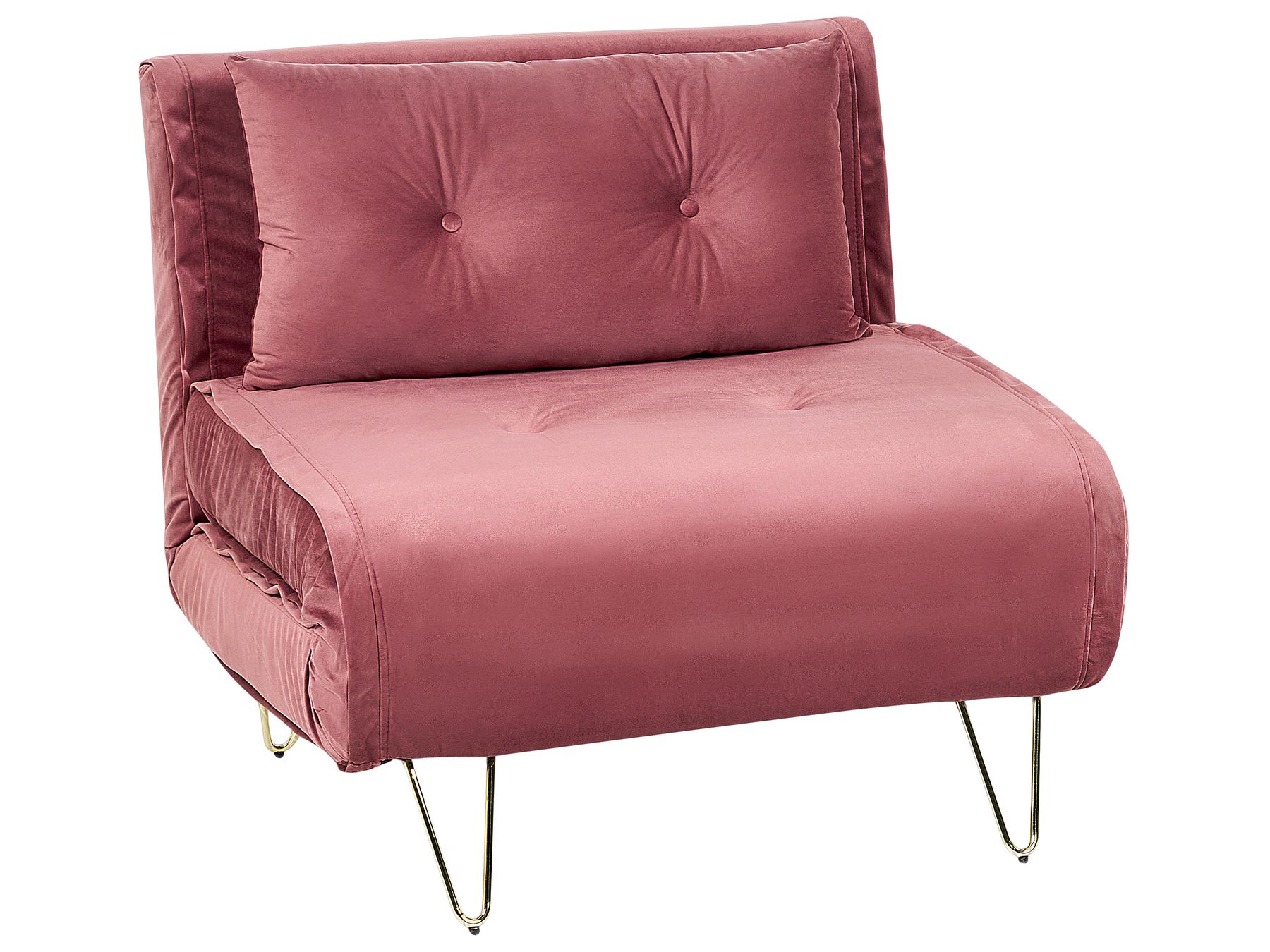 Single Sofa Bed VESTFOLD Velvet Pink