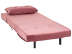 Single Sofa Bed VESTFOLD Velvet Pink