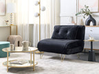 Single Sofa Bed VESTFOLD Velvet Black