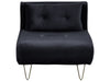 Single Sofa Bed Velvet Black
