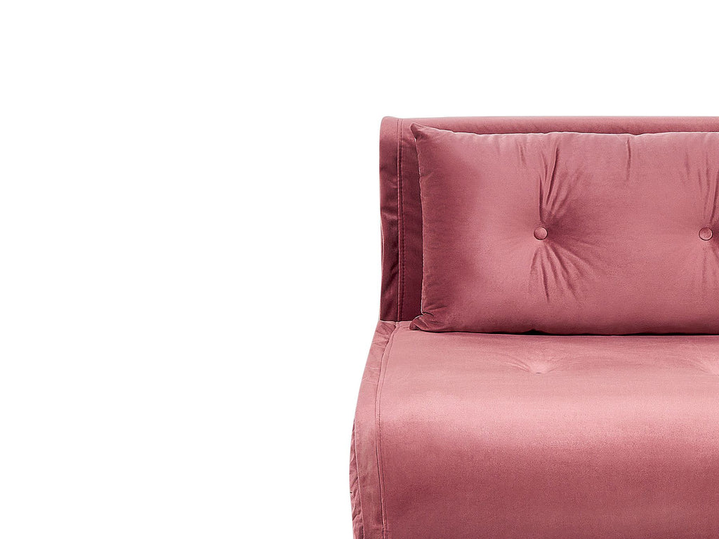 Single Sofa Bed VESTFOLD Velvet Pink
