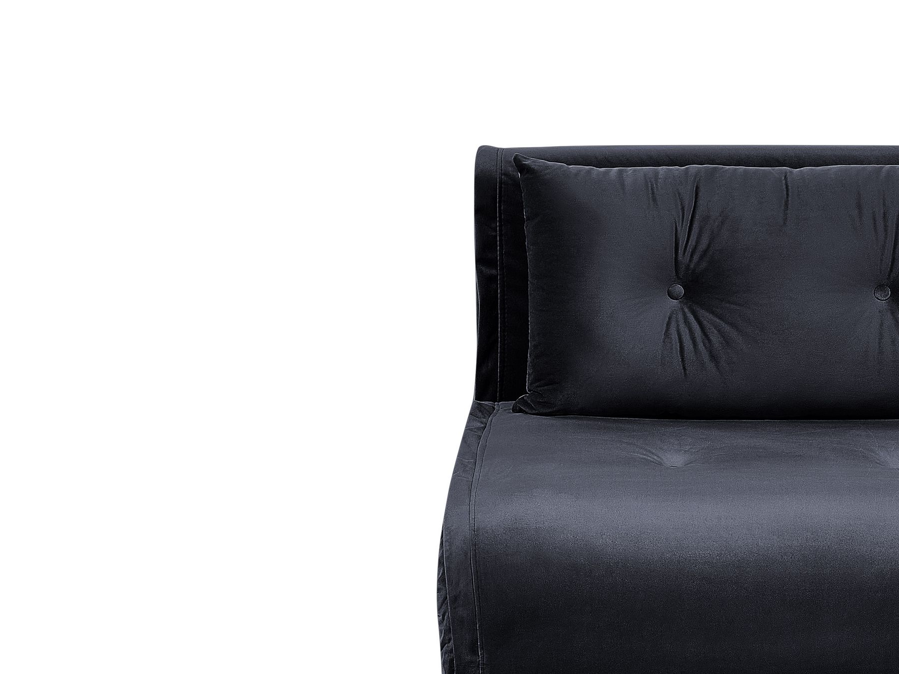 2 Seater Velvet Sofa Bed Black VESTFOLD