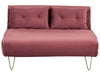 2 Seater Velvet Sofa Bed Pink