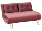 2 Seater Velvet Sofa Bed Pink VESTFOLD