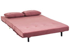 2 Seater Velvet Sofa Bed Pink VESTFOLD