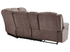 Manual Recliner Corner Sofa ROKKE Fabric Taupe 5 Seater Left Hand
