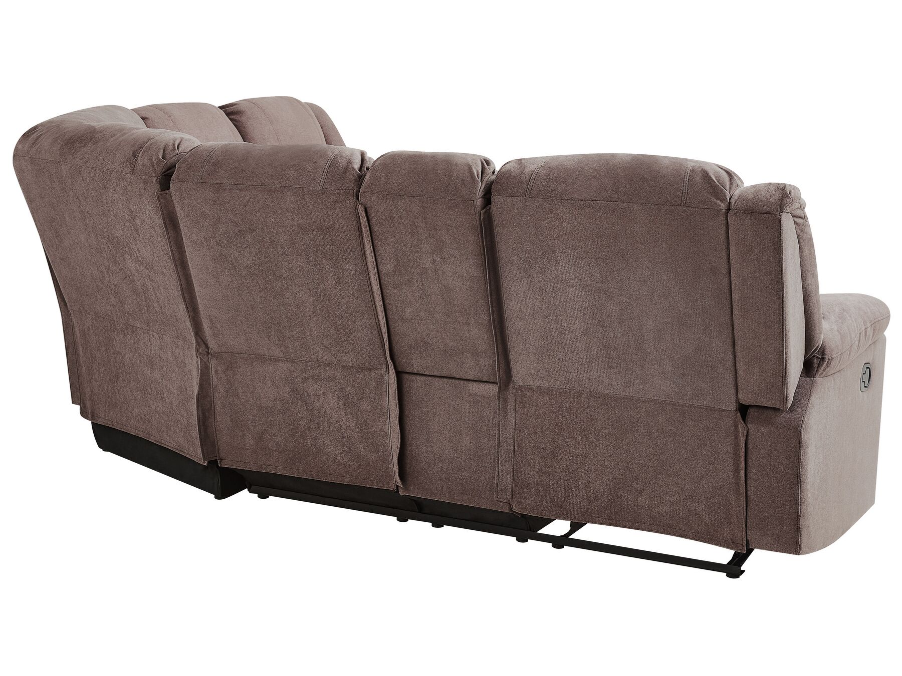 Manual Recliner Corner Sofa ROKKE Fabric Taupe 5 Seater Left Hand
