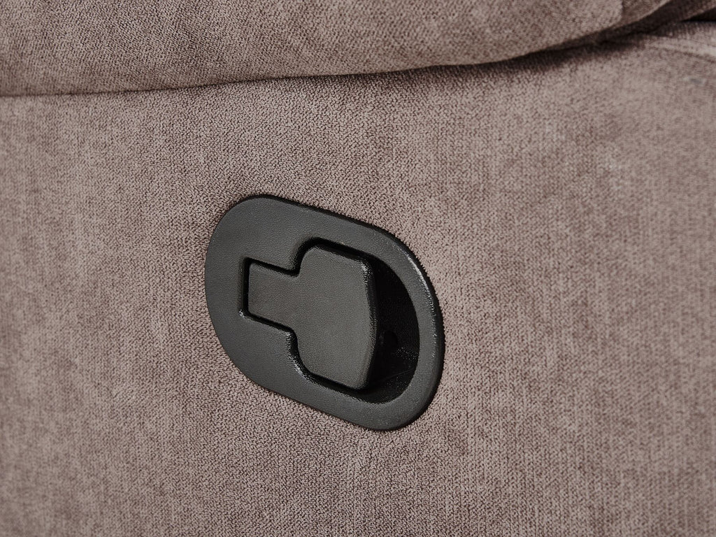 Manual Recliner Corner Sofa ROKKE Fabric Taupe 5 Seater Left Hand