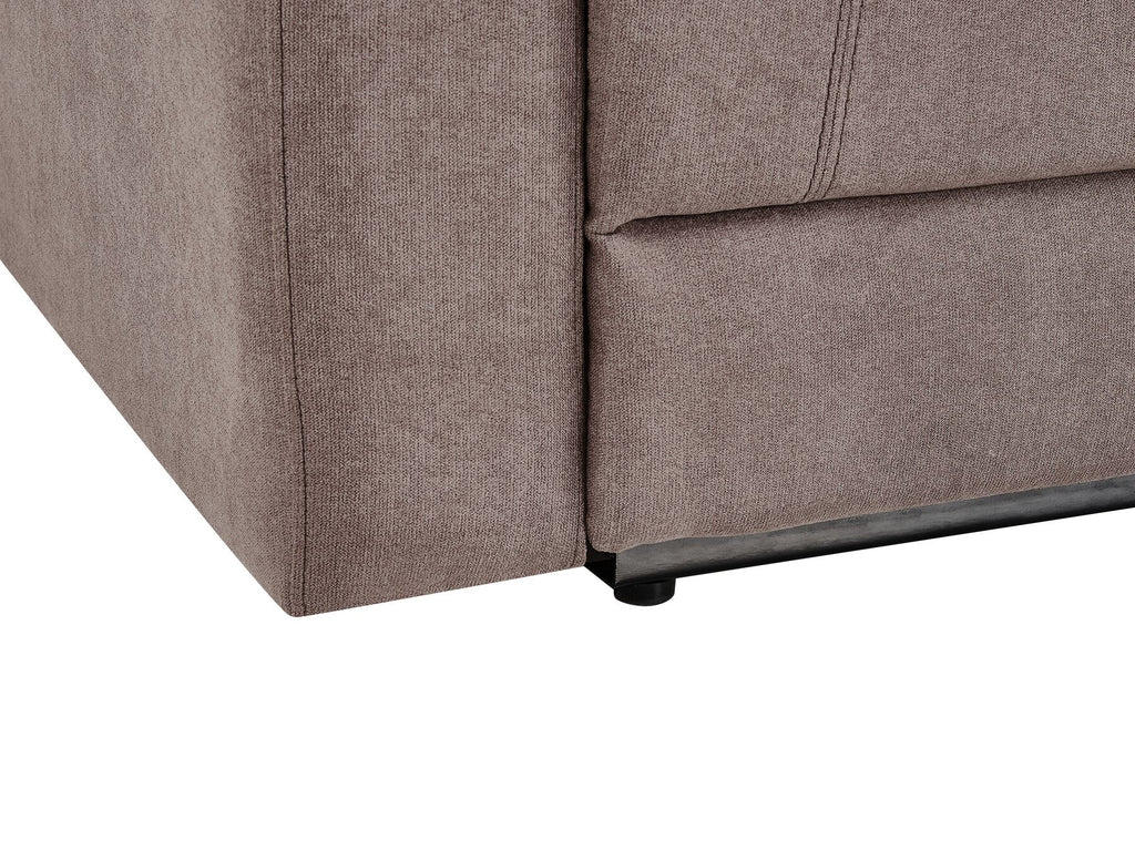 Manual Recliner Corner Sofa ROKKE Fabric Taupe 5 Seater Left Hand