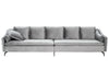 Velvet Sofa Light Grey