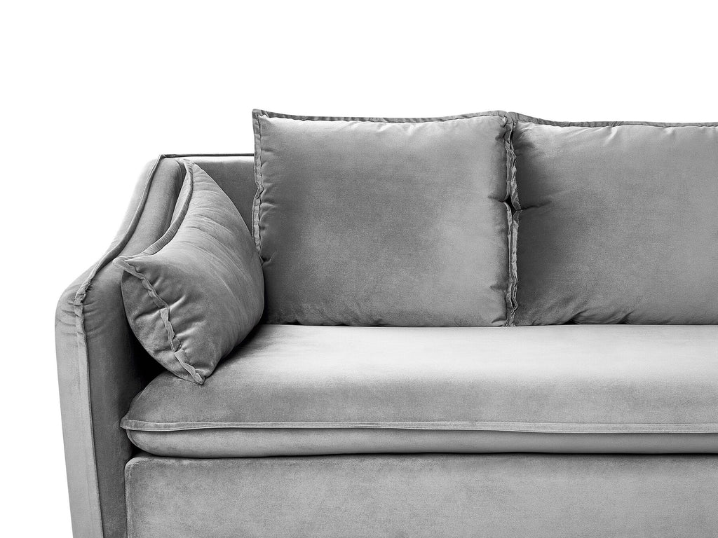 Velvet Sofa Light Grey AURE