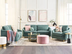 2 Seater Fabric Sofa Green TROSA