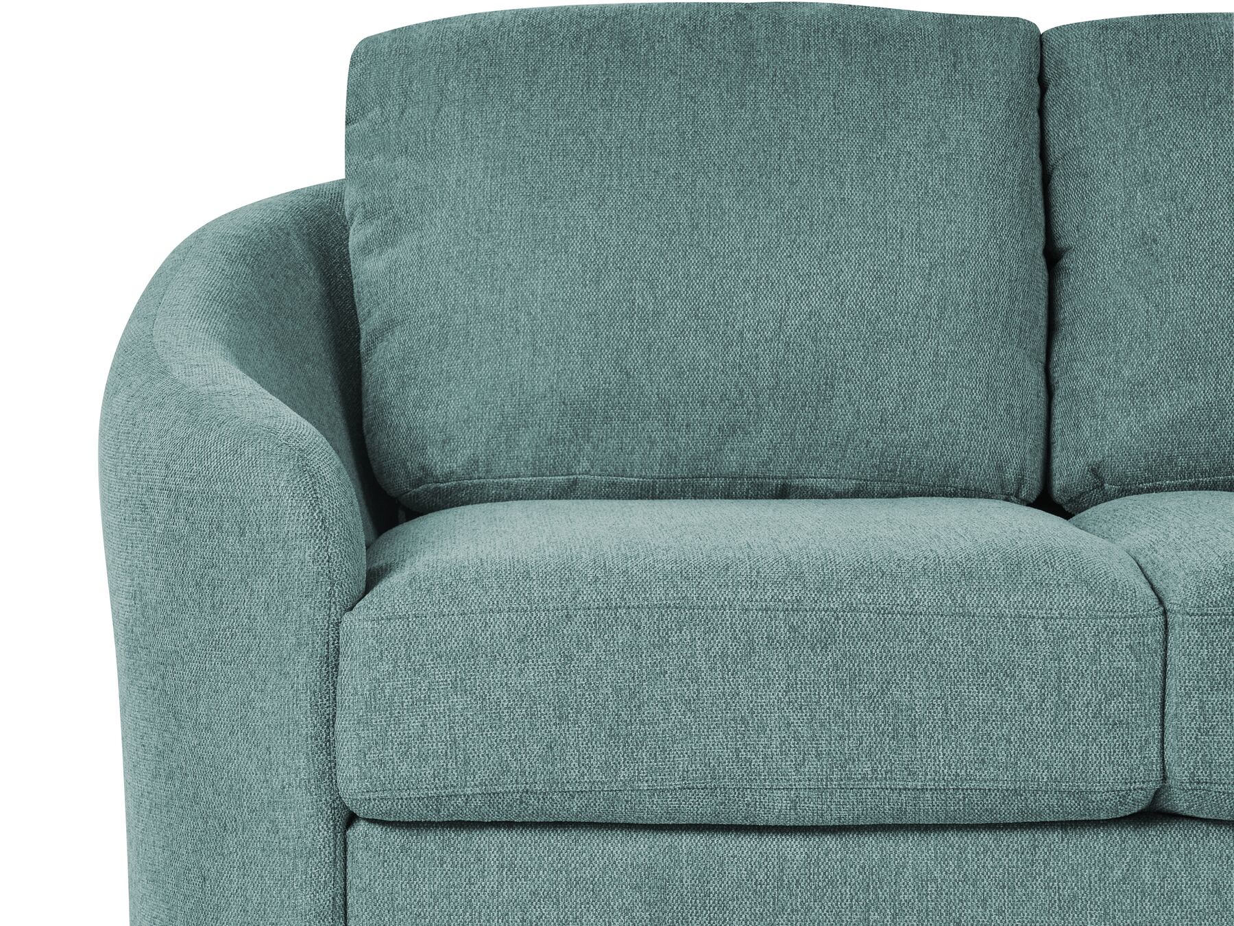 2 Seater Fabric Sofa Green TROSA