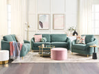 3 Seater Fabric Sofa Green TROSA