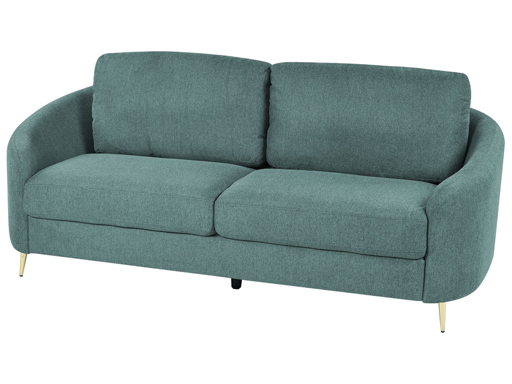 3 Seater Fabric Sofa Green TROSA