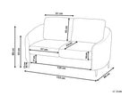 2 Seater Fabric Sofa Green TROSA