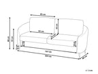 3 Seater Fabric Sofa Green TROSA