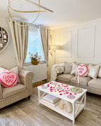 3 Seater Fabric Sofa Beige CHESTERFIELD