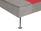 Sofa Bed OLSKER Velvet Light Grey 3 Seater