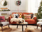 3 Seater Faux Leather Golden Brown SAVALEN