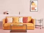 Sofa Bed EKSJO Velvet Mustard with Storage 3 Seater