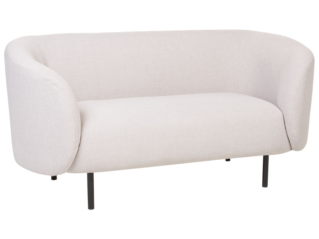 2 Seater Fabric Sofa Beige LOEN