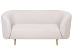 2 Seater Fabric Sofa Beige and Gold LOEN