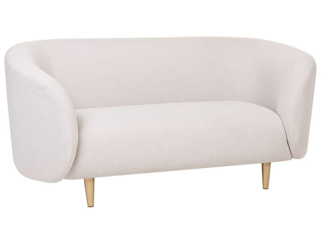 2 Seater Fabric Sofa Beige and Gold LOEN