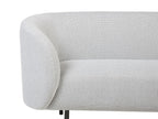 2 Seater Fabric Sofa Black and White LOEN