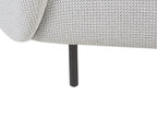 2 Seater Fabric Sofa Black and White LOEN