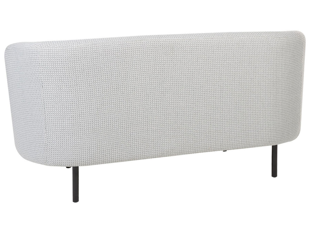 2 Seater Fabric Sofa Black and White LOEN