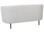 2 Seater Fabric Sofa Black and White LOEN