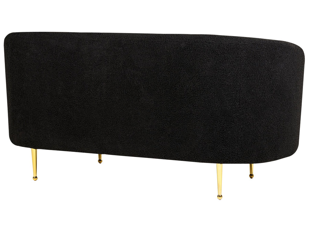 2 Seater Boucle Sofa Black LOEN