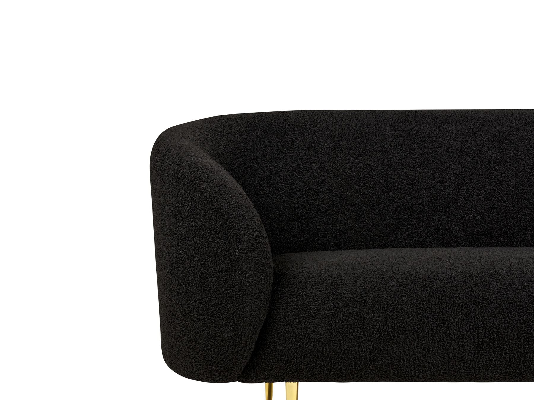 2 Seater Boucle Sofa Black LOEN