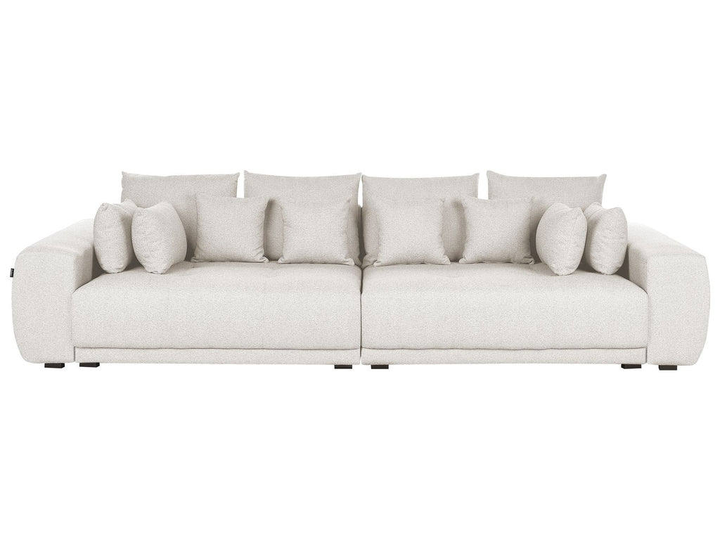 4 Seater Fabric Sofa Beige TORPO