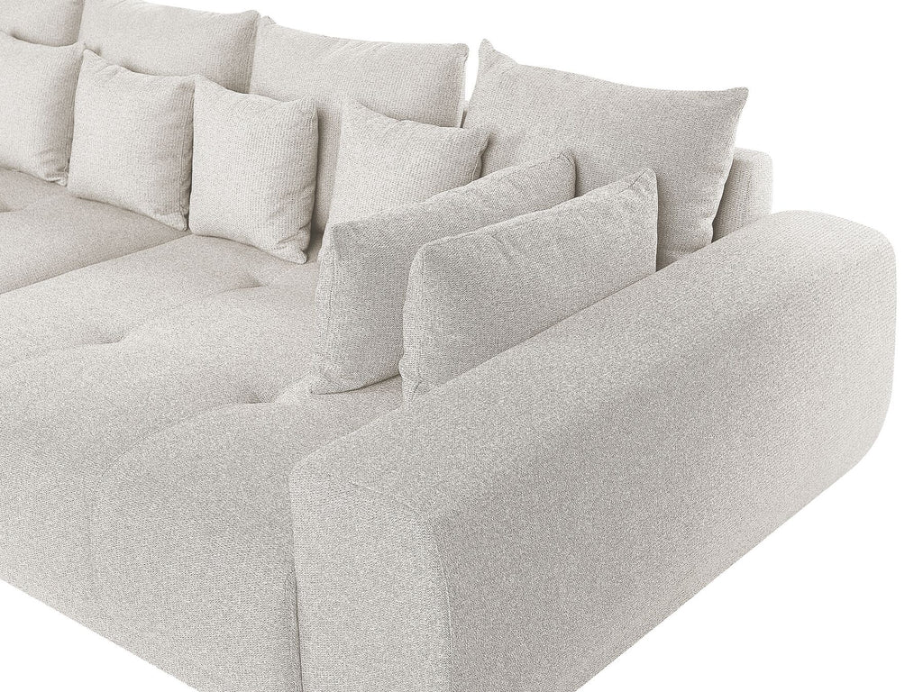 4 Seater Fabric Sofa Beige TORPO